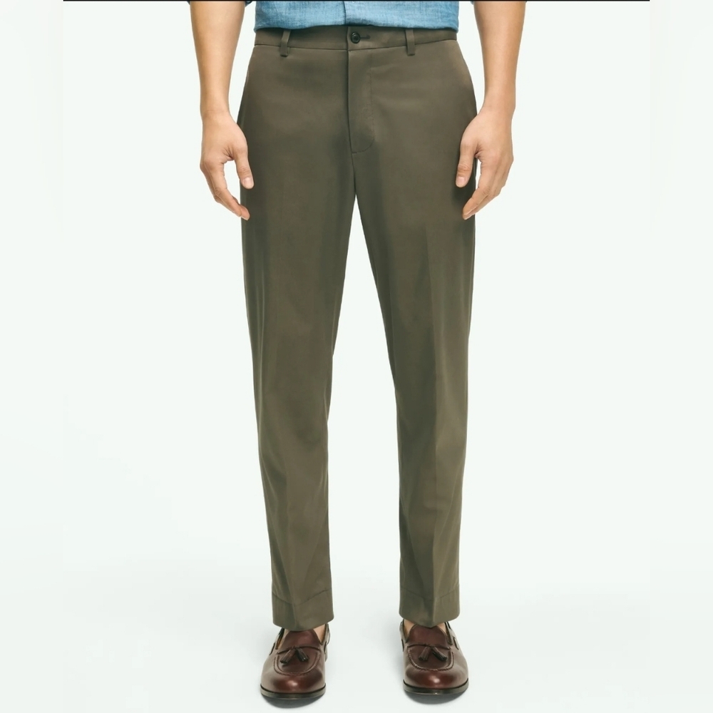 Brooks Brothers Lightweight Advantage Chino Stretch Clark Pants 34x30 Dark Gray